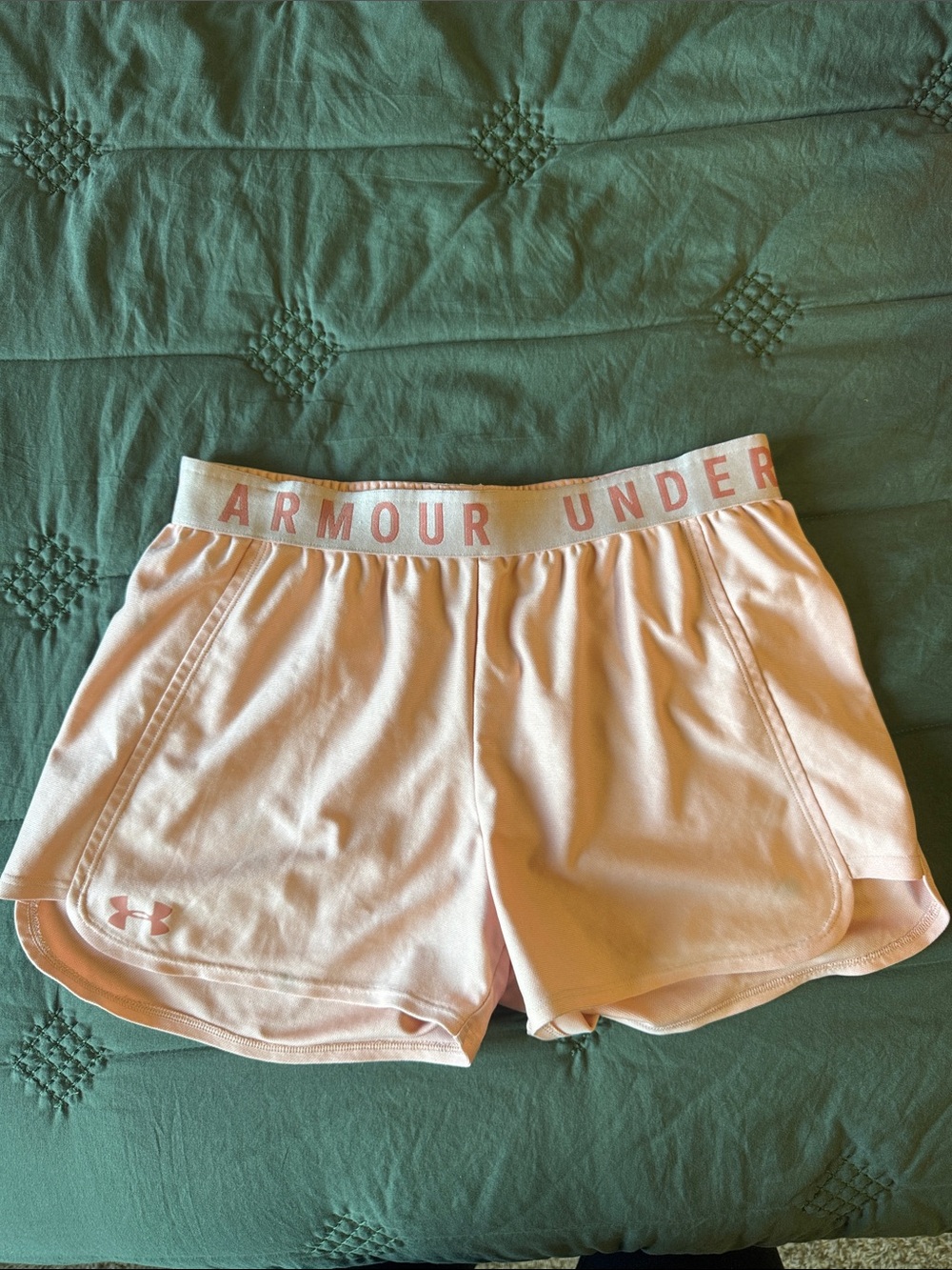 Under Armour Women's Light Pink Performance Athletic Shorts
